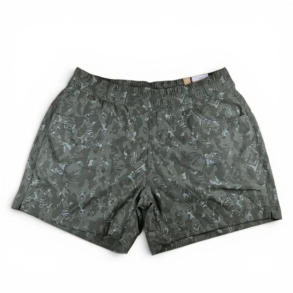 Prana Shorts 12 Green Camo Stretch 5